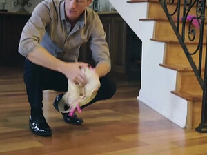 Делает анилингус и трахает рыжую в попку